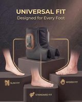 Masseur de pieds avec compression d'air et chaleur, masseur portable sans fil pour chevilles et mollets, bottes de compression légères