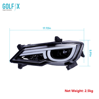 Phares LED avec feux de jour DRL Angel Eye pour voiturette de golf électrique, ensemble de phares avant étanches pour buggy de golf