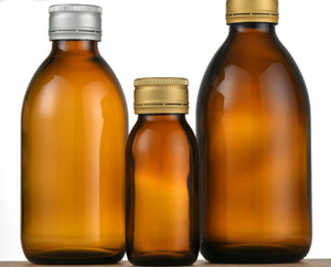 Bottiglia in Vetro Ambrato all'Ingrosso da 30ml, 60ml, 125ml, 150ml, 200ml, 250ml, 300ml, 500ml, 100ml con Tappo in Plastica DIN 28mm per Confezionamento Sciroppo per la <span class=keywords><strong>Tosse</strong></span> - Product Image 3