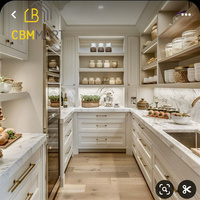 Armoires de garde-manger personnalisées CBMmart, solutions de rangement, étagères en bois épais, comptoir en quartz, armoires de garde-manger pour la maison