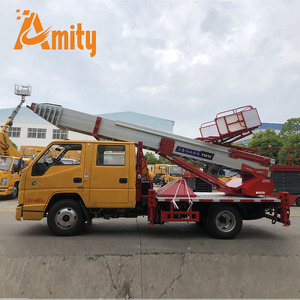 Plate-forme aérienne junior 6*4 d'occasion à l'exportation avec châssis JMC Siège à deux rangées 32m Échelle télescopique Chariot élévateur pour House <span class=keywords><strong>Movin</strong></span> - Product Image 3