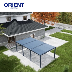 Couverture moderne faite sur commande <span class=keywords><strong>de</strong></span> patio <span class=keywords><strong>de</strong></span> cadre en aluminium feuille trempée imperméable d'auvent <span class=keywords><strong>de</strong></span> terrasse pour l'hôtel - Product Image 4