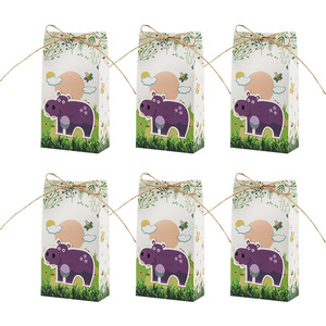 Scatole Regalo all'Ingrosso con Animali Cartoon, Decorazioni per Feste di Compleanno per Bambini con Motivi di Tigri, Leoni e Scimmie - Product Image 6