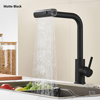 Keran Dapur Stainless Steel 304, Keran Air Modern, Keran Dapur Tarik Keluar, Keran Mixer Dapur