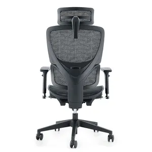 High Quality Modern Executive Swivel Office Chair Mesh Steel With Ergonomic Headrest Fabric High-Level Comfort