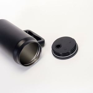 50oz Stainless <b>Steel</b> <b>Bottle</b> with Handle Straw Lid Leak Proof Double-Wall Vacuum Insulated Large Water <b>Bottle</b> - Product Image 3