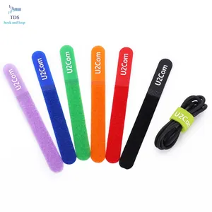 reusable colorful nylon hook and loop soft self-locking cable tie
