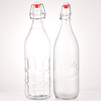 Fruit pomme Orange Design 1 litre verre Swing Top bouteilles 100ml verre recyclé boisson jus liquide bouteille pour boire de l'eau