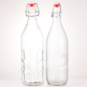 Fruit apple Orange Design <strong>1</strong> <strong>Litre</strong> Glass Swing Top Bottles 100ml Recycled Glass Beverage Juice Liquid Bottle for Drink Water - Product Image 3