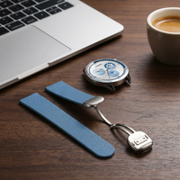 Correa de Reloj Magnética de Silicona de 20mm 22mm con Textura de Litchi y Hebilla Plegable para Relojes Inteligentes Huawei GT4 GT5 Samsung Galaxy