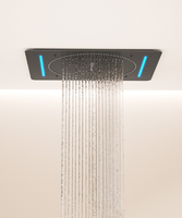 ENQUÊTE 2025 Nouvel ensemble de douche de plafond dissimulé à 6 fonctions avec lumière LED Robinet cascade de massage pluie et dos à 6 fonctions