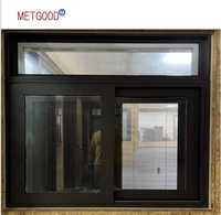 METGOOD Ventana Corredera de Aluminio de Diseño Simple, Cristal de Estilo Europeo, Aleación de Aluminio Duradera para Sótano Exterior Hotel