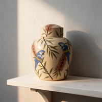 Vente en gros de pots de rangement en céramique peints à la main sur mesure, boîte décorative avec couvercle, décoration de la maison, cuisine, salon