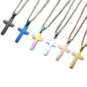 Energinox a granel al por mayor de venta Mens Christian Jesús Cristo chapado en oro Cruz de acero inoxidable colgante de joyería - Product Image 1