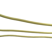 Cordon de traction tressé en fibre d'aramide jaune de 6 mm, haute résistance, ignifuge, écologique, résistant aux hautes températures
