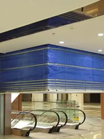 Porte coupe-feu en tissu inorganique ignifuge 4 heures, sur mesure, isolée thermiquement, pour bâtiment commercial