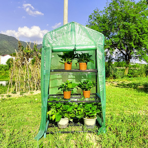 Mini invernadero de Interior para uso doméstico, invernadero de 4 niveles para plantas de jardín de plástico con estante - Product Image 5