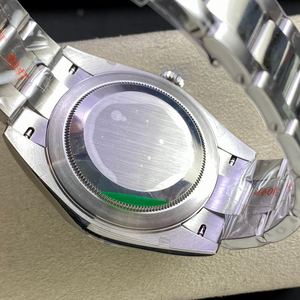 Montres mécaniques automatiques en acier inoxydable, 41 mm, avec lunette en métal doré poli, cadran gris ardoise, date, étanches à 100 m - Product Image 5