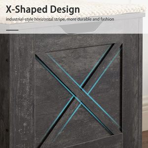 Banco de almacenamiento para entrada, otomana para zapatos, estilo rústico, cojín tejido a mano, bisagras metálicas de seguridad, taburete para el hogar, moderno para <span class=keywords><strong>dormitorio</strong></span> y sala de estar - Product Image 5