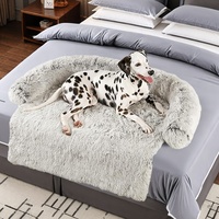 Coussin-lit pour chien et chat en peluche longue, directement de l'usine - Meilleure vente, lavable, antidérapant, pour toutes les saisons, protecteur et mignon