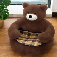 Cama para Mascotas, Desmontable y Lavable, Tipo Sofá, para Perros y Gatos, Súper Suave, Cálida y Cómoda