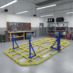 Sistema de Piso Subterráneo de Acero para Reparación Automática de Colisiones, Extractor de Abolladuras, Equipo de Enderezamiento de Chasis de Automóviles, Reparación de Carrocería - Product Image 1