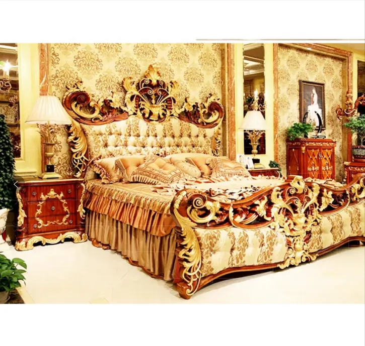 2022 Neues Design Royal Luxury Classic Türkei Royal Schlafzimmer Set Möbel