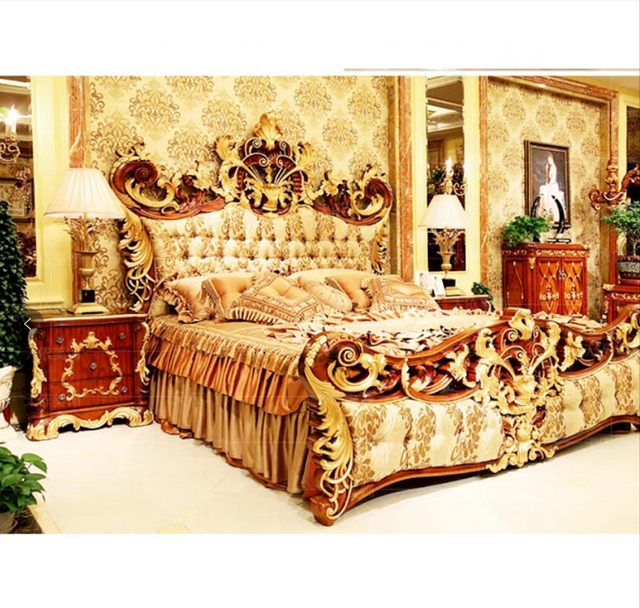 2022  New Design Royal Luxury Classic Turkey Royal  Bedroom Set Furniture