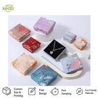 Boîtes à bijoux haut de gamme en carton écologique de luxe avec insert en éponge noire pour bagues, boucles d'oreilles, pendentifs et bracelets
