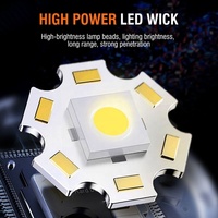 Lampu Kepala Super Terang Isi Ulang USB dengan 6 Mode Tampilan Digital 90 °   Lampu Sorot & Lampu Sorot Luas yang Dapat Diputar dan Diperbesar