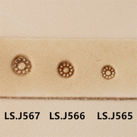2021 nouvel ensemble d'outils de timbres de centres de fleurs en alliage de Zinc de qualité industrielle LS.J565 LS.J566 LS.J567 artisanat en cuir OEM personnalisable