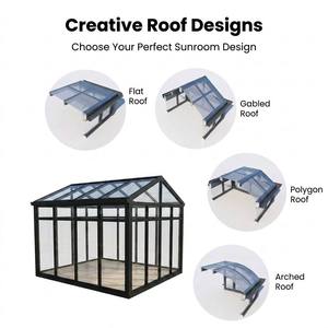 Véranda en aluminium et verre pour patio, <span class=keywords><strong>kit</strong></span> de véranda préfabriquée pour jardin extérieur, dimensions <span class=keywords><strong>sur</strong></span> <span class=keywords><strong>mesure</strong></span> - Product Image 4