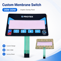 ODM Custom Membrane Switch Keypad With Clear Display Window and Adhesive Backing for Industrial Equipment With OEM Service
