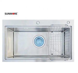 Évier de cuisine en acier inoxydable 304, simple bac, fait main, à encastrer, anti-rayures, anti-rouille, du Vietnam - Product Image 2