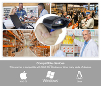 NETUM 1D 2D con cable USB Qr lector de código de barras supermercado escáner de código de barras de mano para soluciones POS inventario de venta