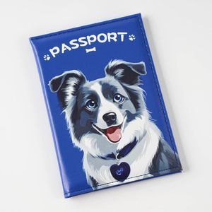 Porte-passeport à <span class=keywords><strong>prix</strong></span> d'usine, impression UV couleur <span class=keywords><strong>chien</strong></span> chat, porte-passeport de voyage mignon pour animaux de compagnie, porte-carte d'identité, porte-billet d'<span class=keywords><strong>avion</strong></span> - Product Image 1