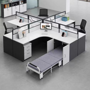 Escritorio moderno en forma de L, muebles de oficina, mesa de trabajo, escritorio de personal para ambiente de oficina - Product Image 2