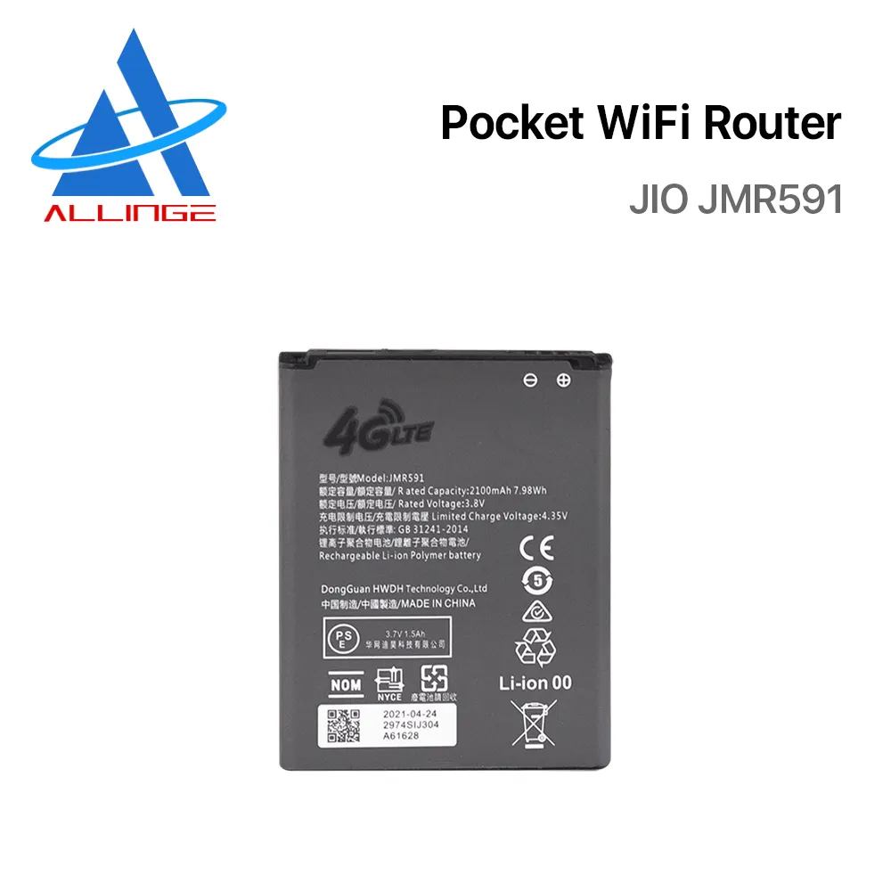 ALLINGE SDS621 원래 잠금 해제 Jio JMR591 휴대용 LTE 와이파이 핫스팟 무선 와이파이 라우터 4G LTE 라우터 포켓 와이파이
