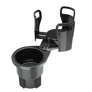 Helloleiboo LB-2380 ABS Porte-gobelet de luxe multifonction pour siège <span class=keywords><strong>avant</strong></span> de <span class=keywords><strong>voiture</strong></span>, double compartiment de <span class=keywords><strong>rangement</strong></span>, rotation à 360°, nouveauté - Product Image 1