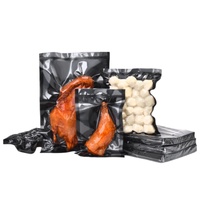 Sacs d'emballage pour aliments congelés, résistants à l'humidité, noirs, thermoscellables, sous vide, lisses
