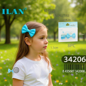 ILAN Pajalitas Bow Ties 3,0 cm x 1,5 cm Accessori per capelli blu per ragazze 8 pezzi - Product Image 2