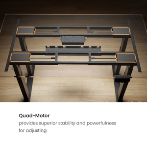 Ev ofis yüksekliği ayarlanabilir akıllı ergonomik elektrikli masa ağır 250kg <span class=keywords><strong>4</strong></span> Motor ayakta dört bacak bilgisayar masası - Product Image 2