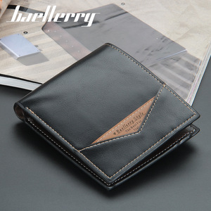 Baellerry <b>Men's</b> Short <b>Wallet</b> PU Leather Multi-Card Slot Business Style Everyday Use - Product Image 3