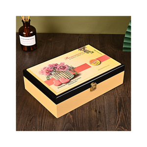 Reminiscence Wooden Jewelry <b>Box</b> Rectangular Customizable Size <b>Photo</b> Paper Spray Paint Decorative <b>Storage</b> For Cosmetics Tea Wine - Product Image 4
