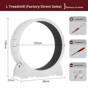 ADZIA Rouleau d'exercice silencieux en bois écologique pour animaux de compagnie, roue de course tendance pour chat, structure d'escalade, jouet d'exercice pour chat TikTok - Product Image 4