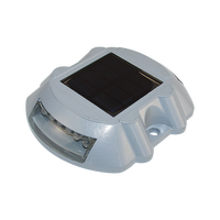 Balise routière clignotante à LED solaire en aluminium à scintillation pour avertissement de circulation