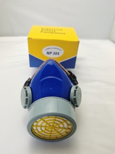 หน้ากากป้องกันก๊าซพิษตลับเดียวพร้อมตัวกรองถ่านกัมมันต์แบบถอดเปลี่ยนได้ - Product Image 3