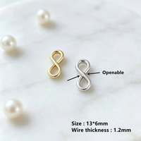 Anneau de bijoux permanent en forme d'œil, crochet en or rempli 14 carats pour bracelet, collier, fermoir infini anti-ternissement