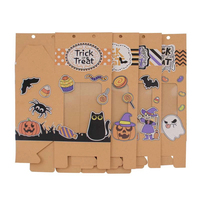 Petite boîte à bonbons en kraft européenne, nouvelle boîte cadeau pour Halloween, avec revêtement UV, pour aliments, bonbons, friandises