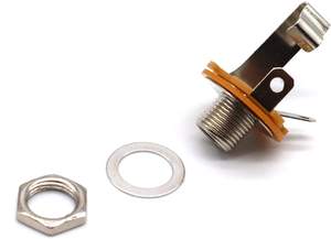 Mono kadın 6.35mm 1/4 inç Jack TS soket paneli dağı somun ve yıkayıcı ile nikel kaplama gitar Jack - Product Image 5